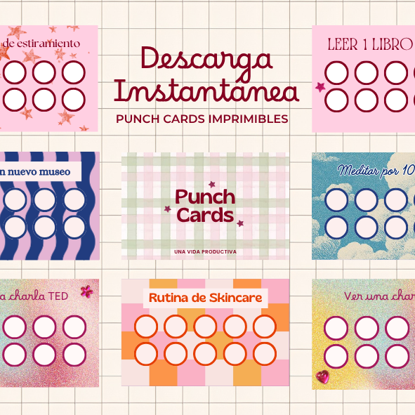Punch Cards Imprimibles